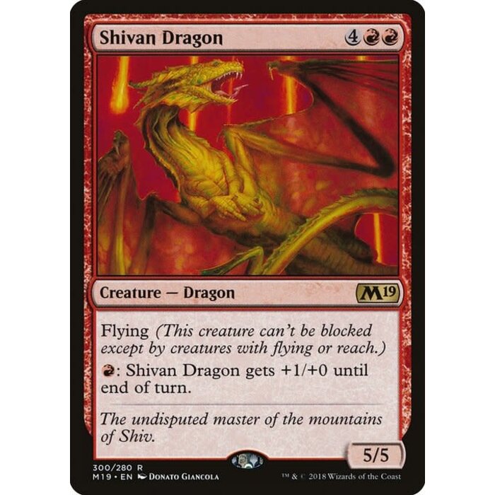 Magic: The Gathering Shivan Dragon (300) Lightly Played