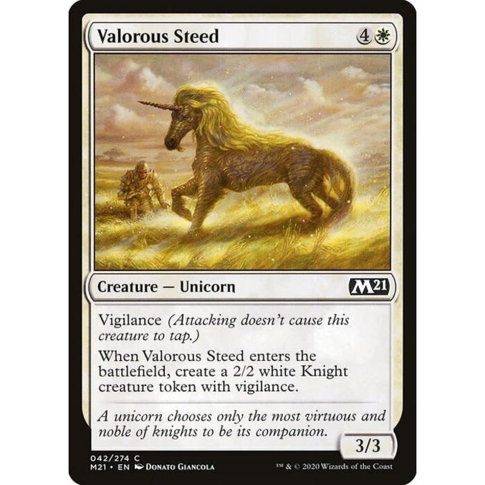 Magic: The Gathering Valorous Steed (042) Lightly Played