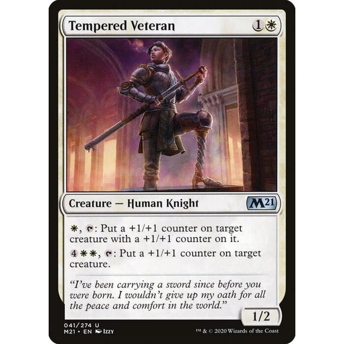 Magic: The Gathering Tempered Veteran (041) Near Mint Foil