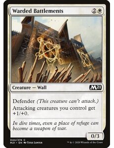 Magic: The Gathering Warded Battlements (044) Lightly Played
