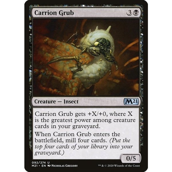 Magic: The Gathering Carrion Grub (092) Lightly Played