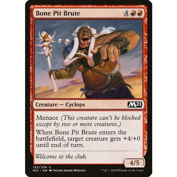 Magic: The Gathering Bone Pit Brute (132) Lightly Played