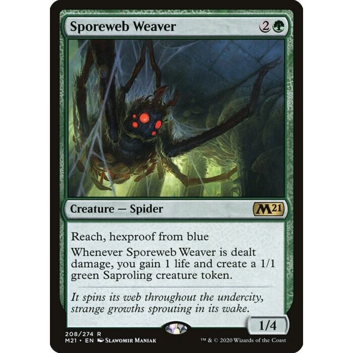 Magic: The Gathering Sporeweb Weaver (208) Near Mint Foil