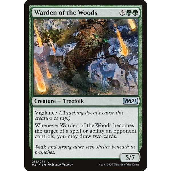 Magic: The Gathering Warden of the Woods (213) Lightly Played