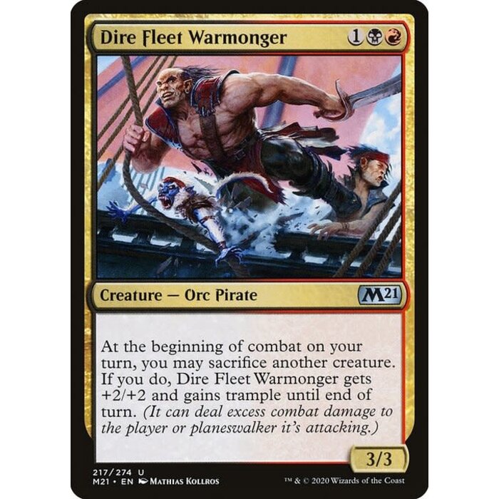 Magic: The Gathering Dire Fleet Warmonger (217) Near Mint
