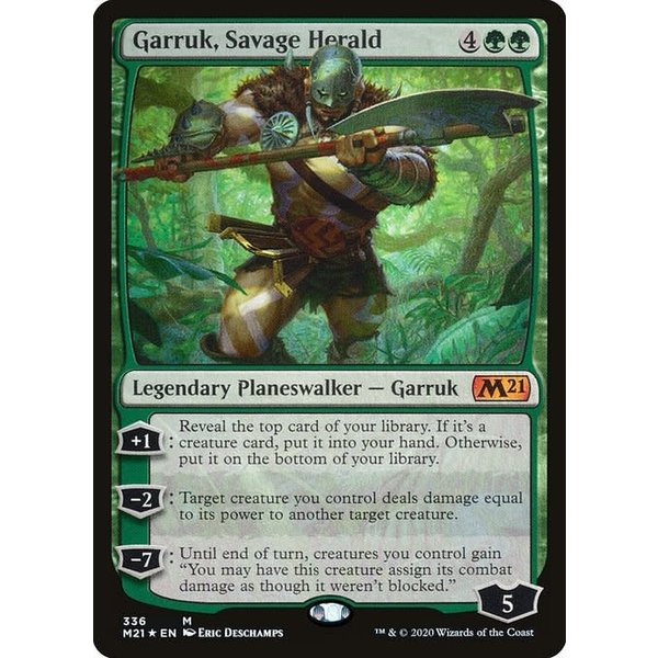 Magic: The Gathering Garruk, Savage Herald (336) Moderately Played Foil