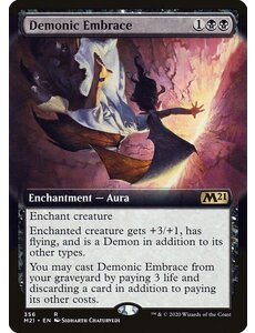 Magic: The Gathering Demonic Embrace (Extended Art) (356) Lightly Played