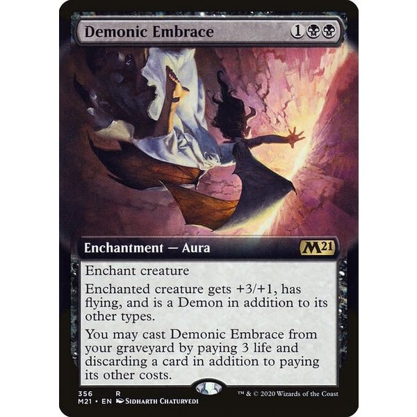 Magic: The Gathering Demonic Embrace (Extended Art) (356) Lightly Played