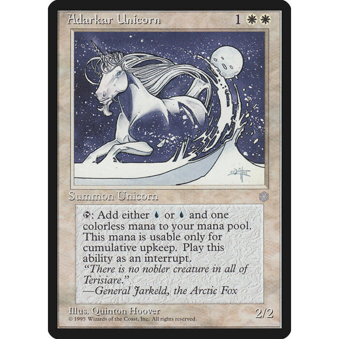 Magic: The Gathering Adarkar Unicorn (001) Lightly Played