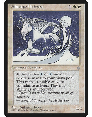 Magic: The Gathering Adarkar Unicorn (001) Moderately Played