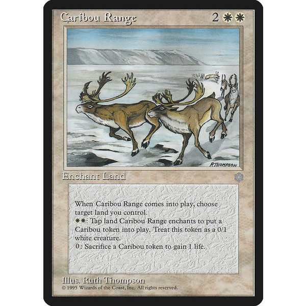 Magic: The Gathering Caribou Range (011) Moderately Played
