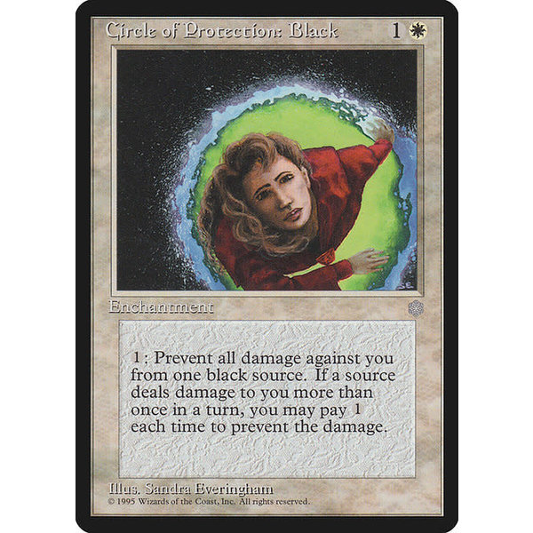 Magic: The Gathering Circle of Protection: Black (012) Moderately Played