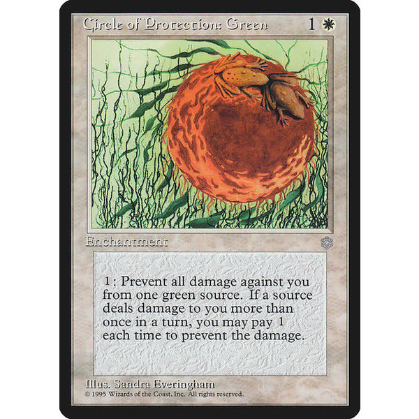 Magic: The Gathering Circle of Protection: Green (014) Heavily Played