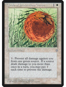 Magic: The Gathering Circle of Protection: Green (014) Moderately Played