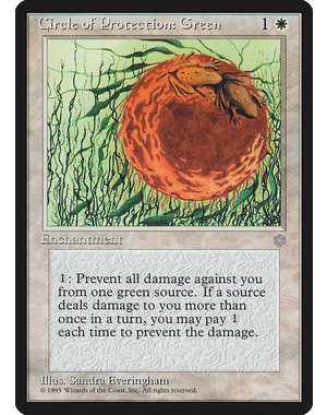Magic: The Gathering Circle of Protection: Green (014) Moderately Played