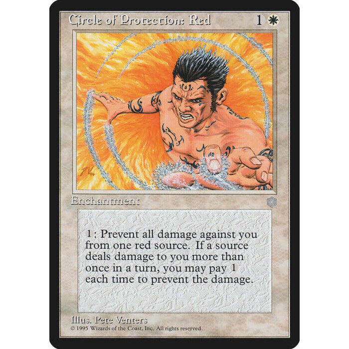 Magic: The Gathering Circle of Protection: Red (015) Heavily Played