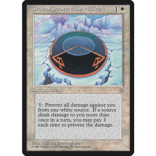Magic: The Gathering Circle of Protection: White (016) Lightly Played