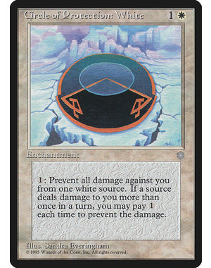 Magic: The Gathering Circle of Protection: White (016) Moderately Played