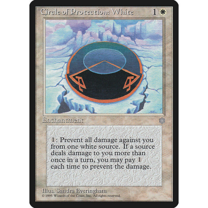 Magic: The Gathering Circle of Protection: White (016) Moderately Played