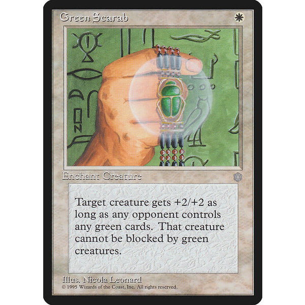 Magic: The Gathering Green Scarab (028) Moderately Played