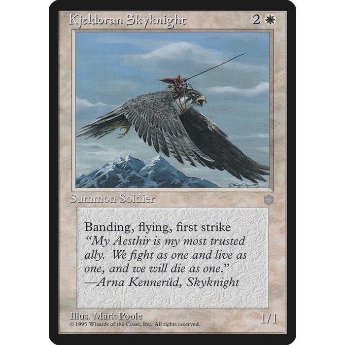 Magic: The Gathering Kjeldoran Skyknight (040) Moderately Played