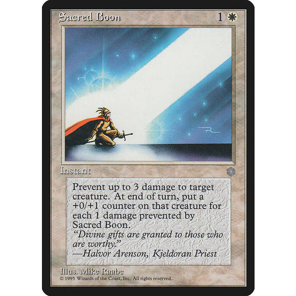 Magic: The Gathering Sacred Boon (050) Moderately Played
