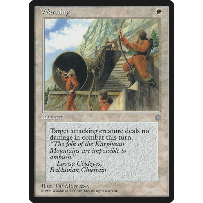 Magic: The Gathering Warning (055) Lightly Played