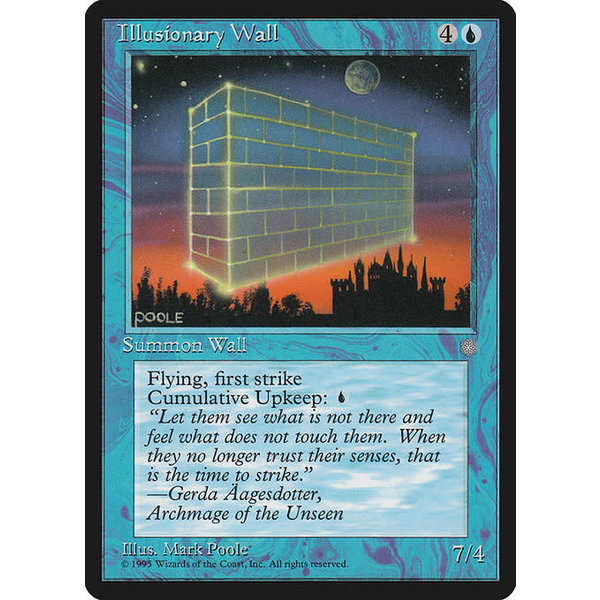 Magic: The Gathering Illusionary Wall (078) Moderately Played