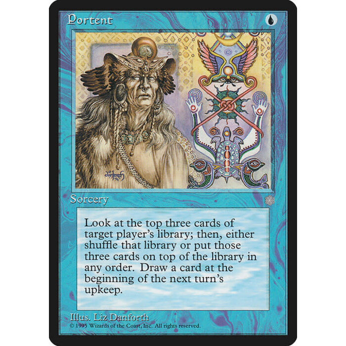Magic: The Gathering Portent (090) Moderately Played