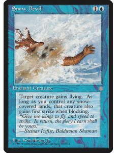 Magic: The Gathering Snow Devil (100) Heavily Played