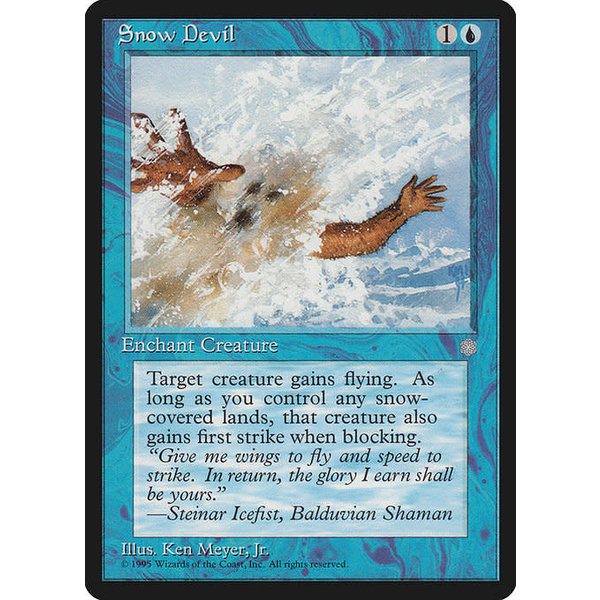 Magic: The Gathering Snow Devil (100) Moderately Played