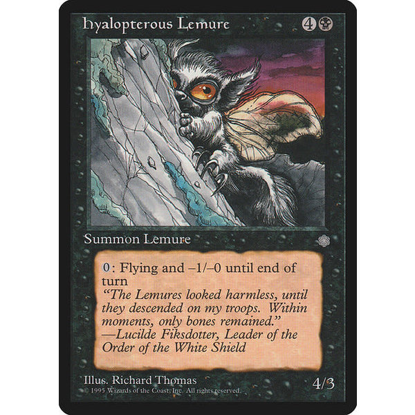 Magic: The Gathering Hyalopterous Lemure (133) Moderately Played