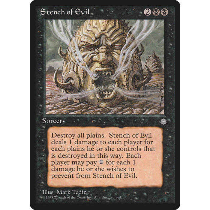 Magic: The Gathering Stench of Evil (165) Moderately Played