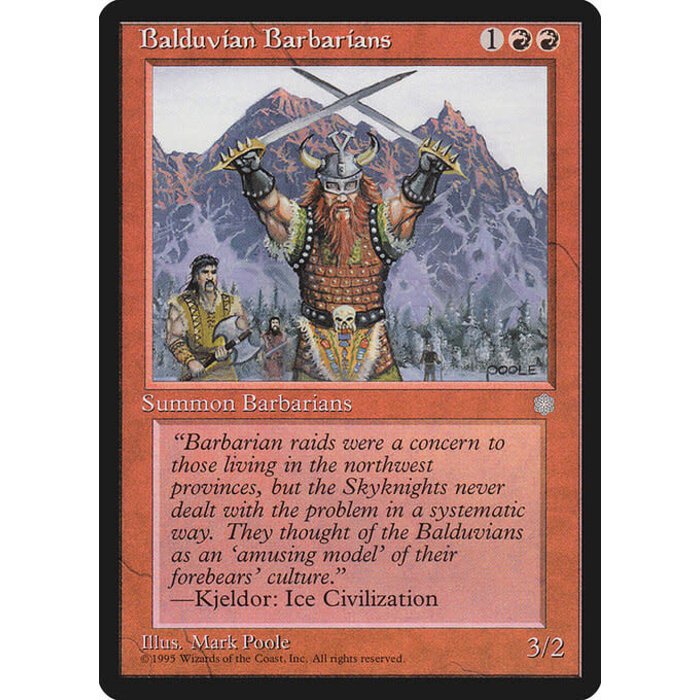 Magic: The Gathering Balduvian Barbarians (172) Moderately Played