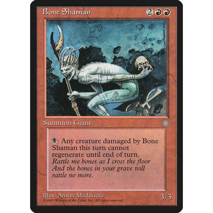 Magic: The Gathering Bone Shaman (176) Moderately Played
