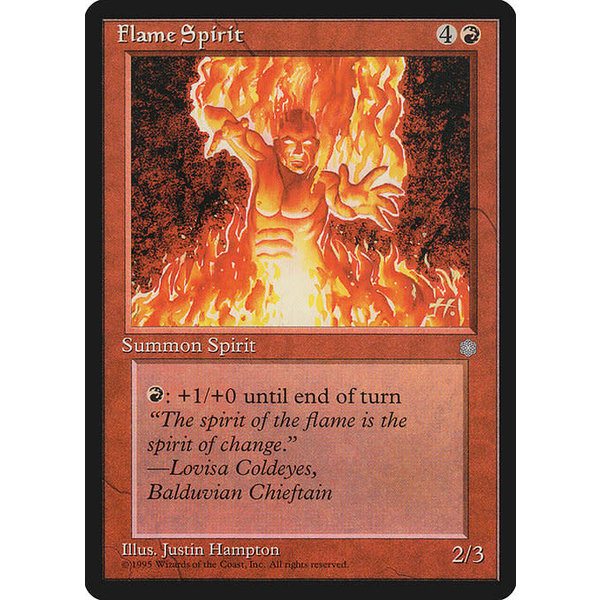Magic: The Gathering Flame Spirit (184) Heavily Played