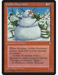 Magic: The Gathering Goblin Snowman (191) Moderately Played