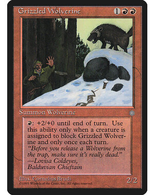 Magic: The Gathering Grizzled Wolverine (192) Moderately Played
