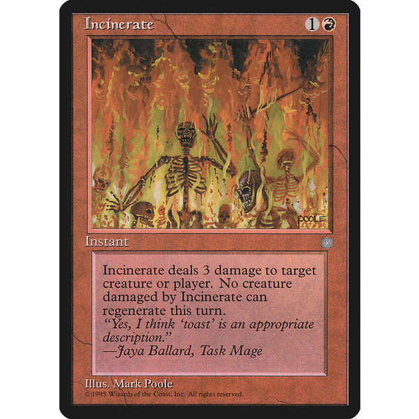 Magic: The Gathering Incinerate (194) Heavily Played