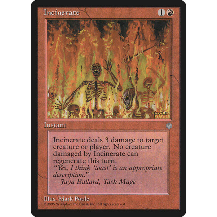 Magic: The Gathering Incinerate (194) Heavily Played