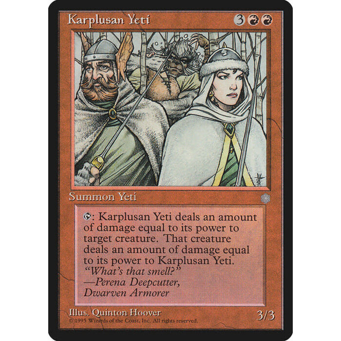 Magic: The Gathering Karplusan Yeti (197) Moderately Played