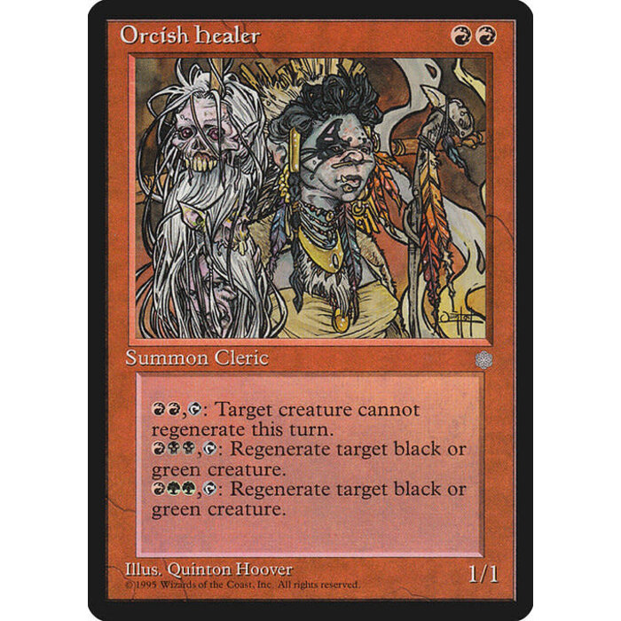 Magic: The Gathering Orcish Healer (208) Lightly Played