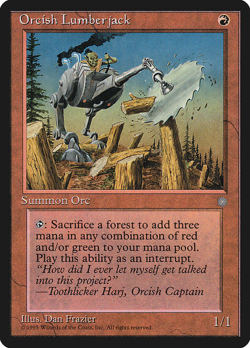 Magic: The Gathering Orcish Lumberjack (210) Heavily Played - Kingslayer  Games
