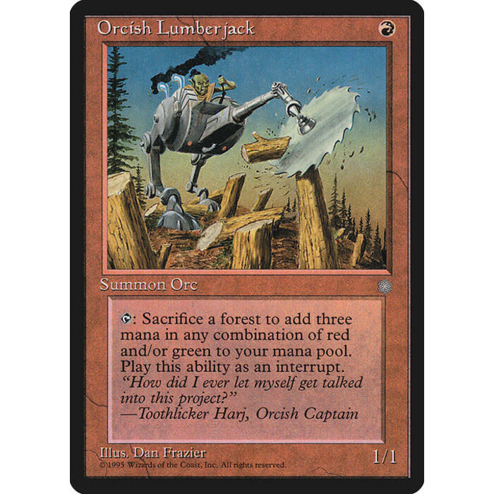 Magic: The Gathering Orcish Lumberjack (210) Moderately Played