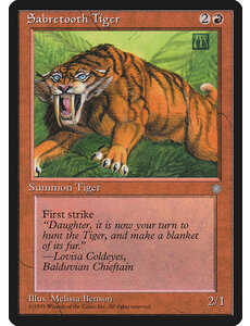 Magic: The Gathering Sabretooth Tiger (215) Lightly Played
