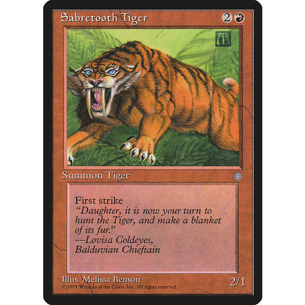 Magic: The Gathering Sabretooth Tiger (215) Moderately Played