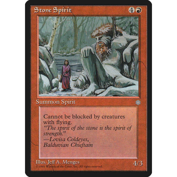 Magic: The Gathering Stone Spirit (218) Heavily Played