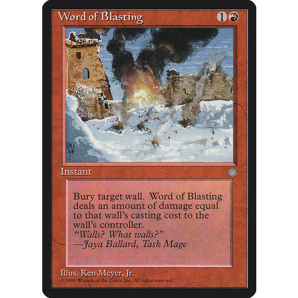 Magic: The Gathering Word of Blasting (224) Heavily Played