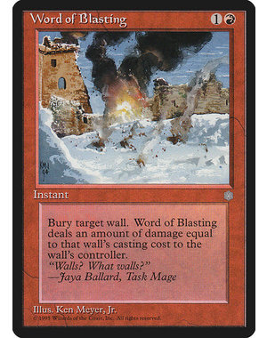 Magic: The Gathering Word of Blasting (224) Moderately Played