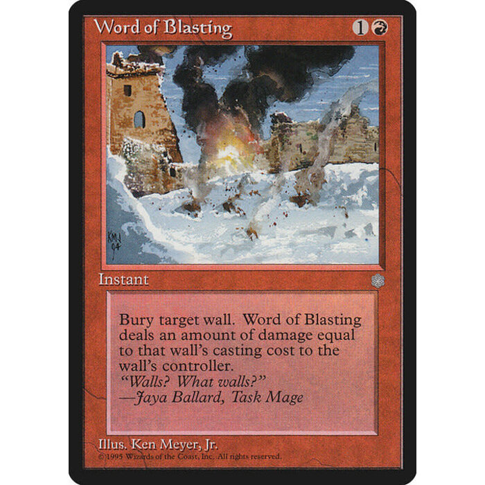 Magic: The Gathering Word of Blasting (224) Moderately Played